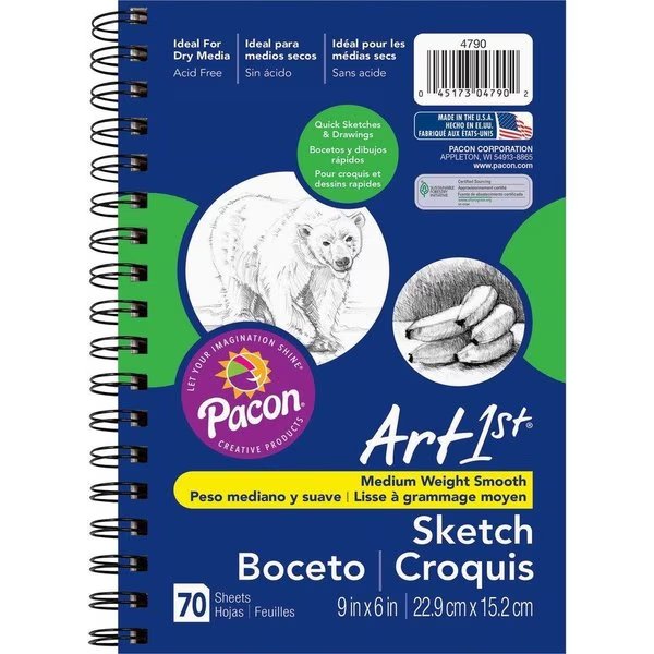 Diary, Sketch, 9X6, We, 70Sh Pk, Ucreate, Mfr#: PAC4790