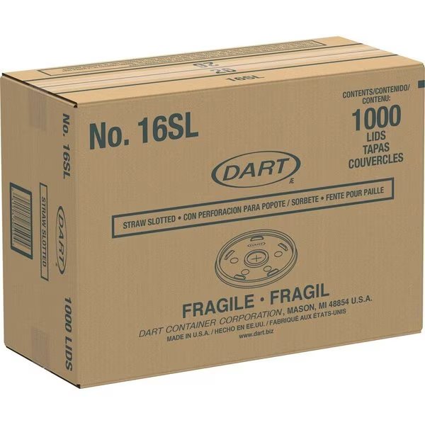 Lid, Sipthru, F/16J16, 1M/Ct 10PK, Dart Container, Mfr#: DCC16SLCT
