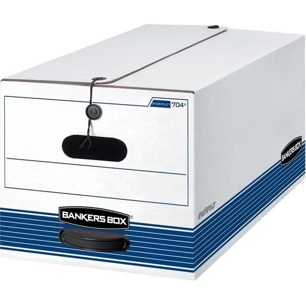 Storage Boxes, String/Button, Ltr, 500 lb, 12"x24"x10", 20/CT, WE PK, Bankers Box, Mfr#: FEL0070409