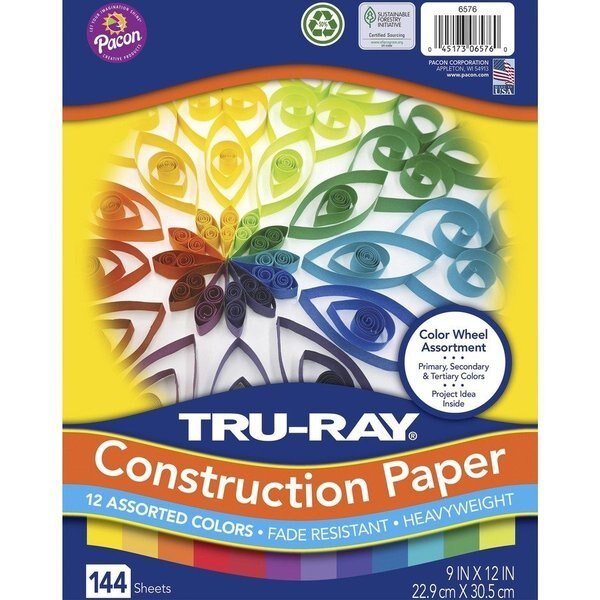 Paper, Const, Clrwhl, Ast, 144 Pk, Tru-Ray, Mfr#: PAC6576