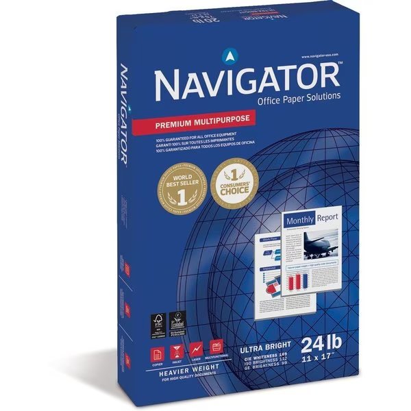 Paper, 24#, 97Br, 11X17, Bwh Pk, Navigator, Mfr#: SNANMP1724