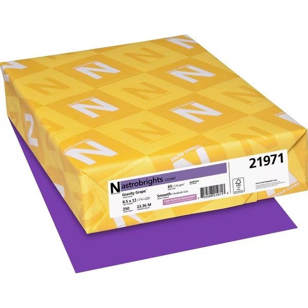 Paper, Astrobrt, 65#, Grvty Gr Pk, Astrobrights, Mfr#: WAU21971
