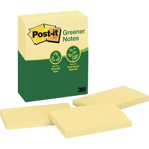 Note, Post-It, Rcyc, 3X5, 12Pk, Post-It, Mfr#: MMM655RPYW
