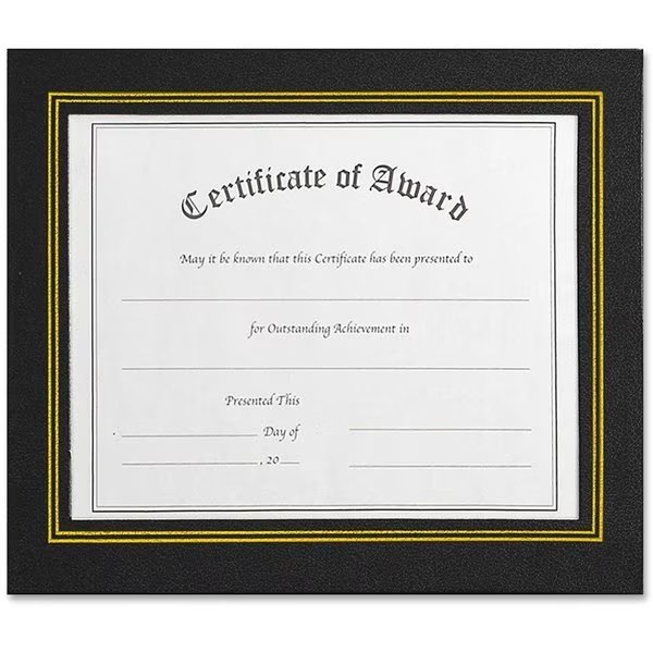 Frame, Leatherette, Plastic Face, 8-1/2"x11", 2/PK, Black PK, Nudell, Mfr#: NUD21202