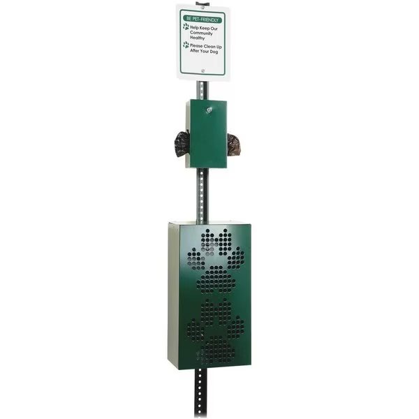 Dog Waste Station, In-Ground, Green, Tatco, Mfr#: TCO28000