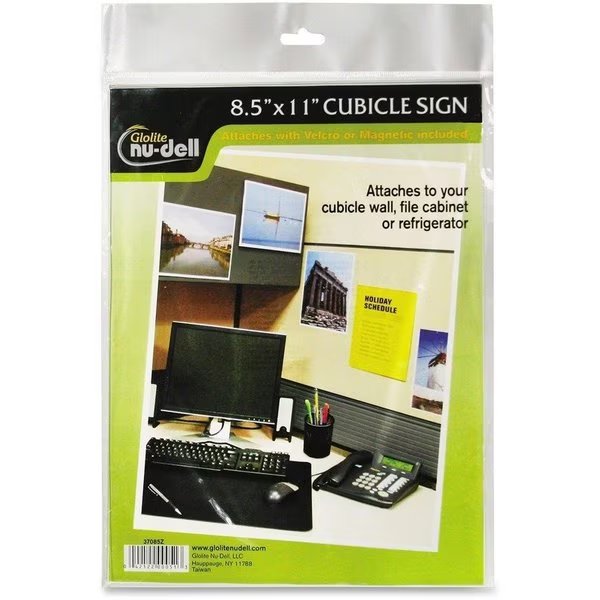 All Purpose Sign Holder, 8-1/2"x11", Plastic, Clear, Nudell, Mfr#: NUD37085Z