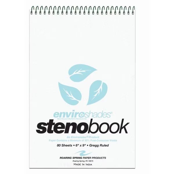 Notebook, Steno, 6X9, Be Pk, Roaring Spring, Mfr#: ROA12284
