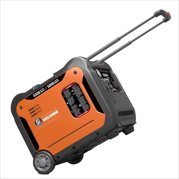Portable and Inverter Generator, Gasoline, 5,000 W Rated, 5,500 W Surge, Electric Start, 30/20 A, Bn Products Usa, Mfr#: BNG5500iE