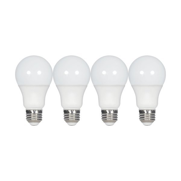 9.5W A19 LED Frosted 27K E26 Base 220 Degree Beam 120V Non-Dim 4PK, Satco, Mfr#: S39596