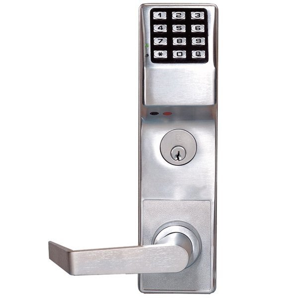 Pushbutton Mortise Lock with Deadbolt, 300 Users, 40,000 Event Audit Trail, Weatherproof, Straight L, Alarm Lock, Mfr#: DL3500DBR US26D