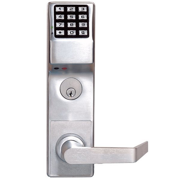 Pushbutton Exit Trim, 2000 Users, 40,000 Event Audit Trail, Weatherproof, Straight Lever, for Dorma, Alarm Lock, Mfr#: ETDLS1G/26DD93
