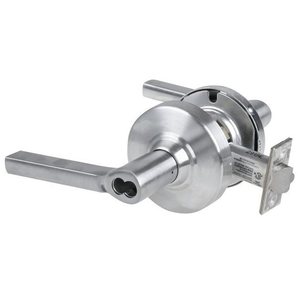 Grade 2 Storeroom Cylindrical Lock with Field Selectable Vandlgard, Latitude Lever, SFIC Less Core, , Schlage, Mfr#: ALX80B LAT 626