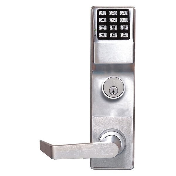 T2 Series Exit Trim, Straight Handle, 1-3/4-in x 1/8-in Door Thickness, Generic Rim Cylinder and Ada, Alarm Lock, Mfr#: ETDL27S1G/26DC50