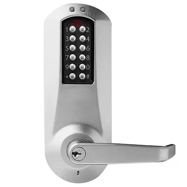 E-Plex 5000 Cylindrical Lock, Winston Lever, 100 Access Codes, 3,000 Audit Events, KIL, Kaba 90 Keyw, Dormakaba, Mfr#: E5031XKWL-626-41