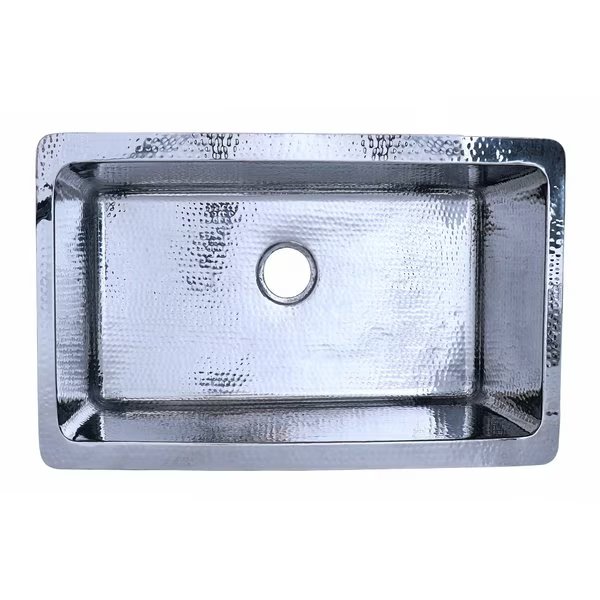 32 Inch Hammered Dualmount Stainless Steel Sink, Nantucket Sinks, Mfr#: KSSH3219-10