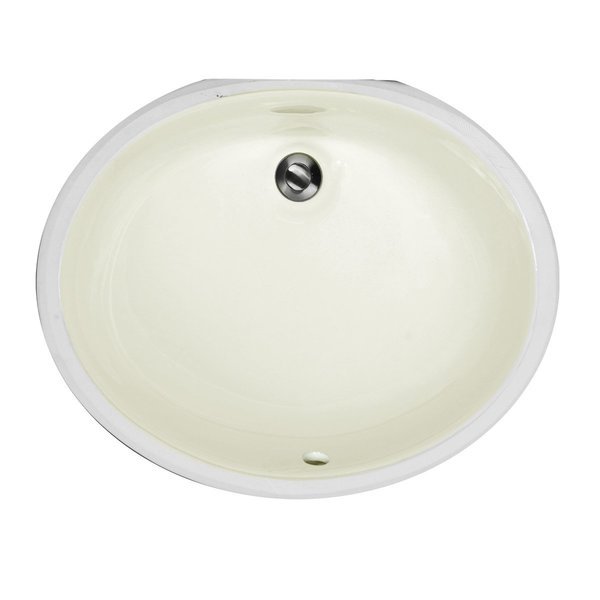 17 Inch X 14 Inch Undermount Ceramic Sink In Bisque, Nantucket Sinks, Mfr#: UM-17x14-B-K
