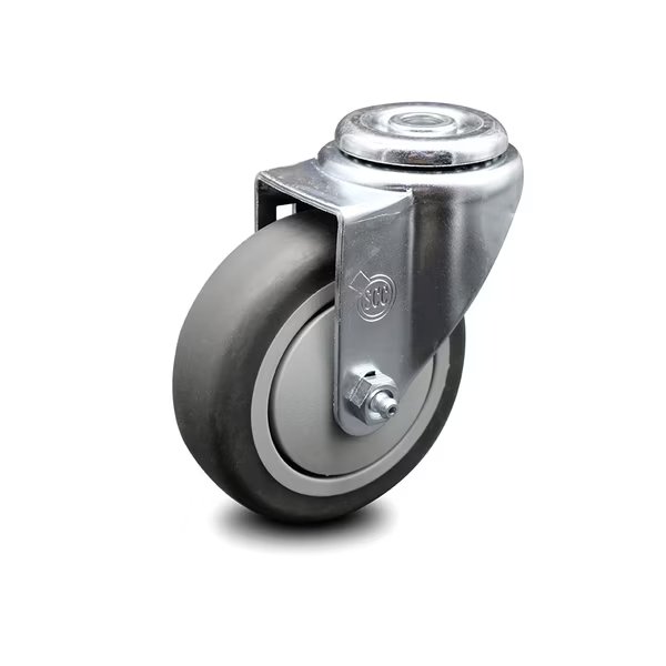 4 Inch Thermoplastic Rubber Wheel Swivel Bolt Hole Caster, Service Caster, Mfr#: SCC-BH20S414-TPRB