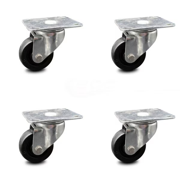 3 Inch Swivel Large Top Plate Caster with Polyolefin Wheel SCC, 4PK, Service Caster, Mfr#: SCC-C20S314-POD-TP3-4