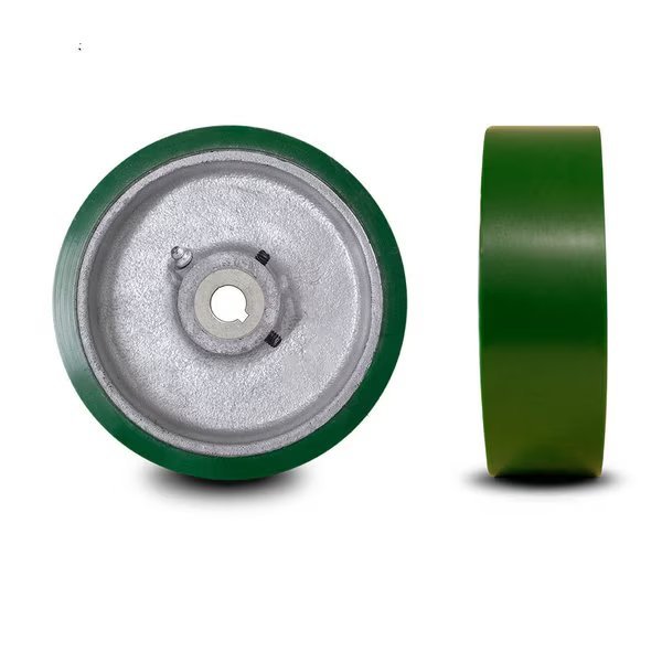 6" x 2" Poly Tread on Cast Iron Keyed Drive Wheel - 3/4" Bore -, Service Caster, Mfr#: SCC-EZPUS620-34-KW-2SS