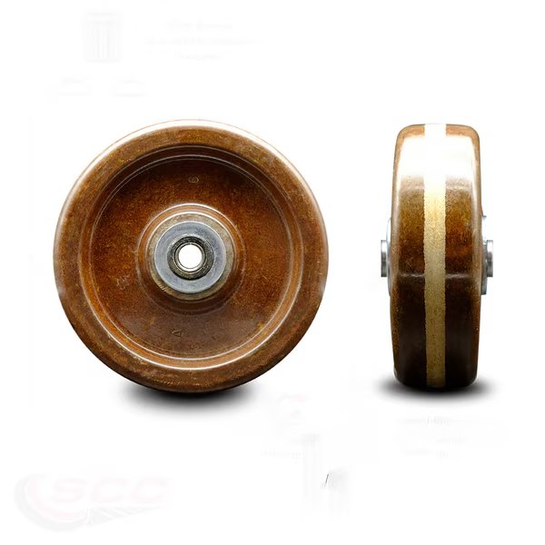SCC - 6" High Temp Phenolic Wheel w/Roller Bearing - 3/8" Bore -600 lbs Capacity, Service Caster, Mfr#: SCC-PHRHT615-38
