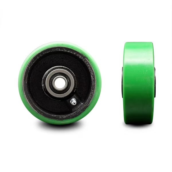 SCC-4" Green Poly on Cast Iron Wheel Only w/Ball Bearing-1/2" Bore-700 lbs Cpty, Service Caster, Mfr#: SCC-PUB420-GB