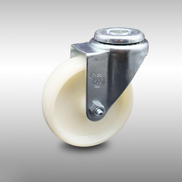 4 Inch SS Nylon Wheel Swivel Bolt Hole Caster, Service Caster, Mfr#: SCC-SSBH20S414-NYS