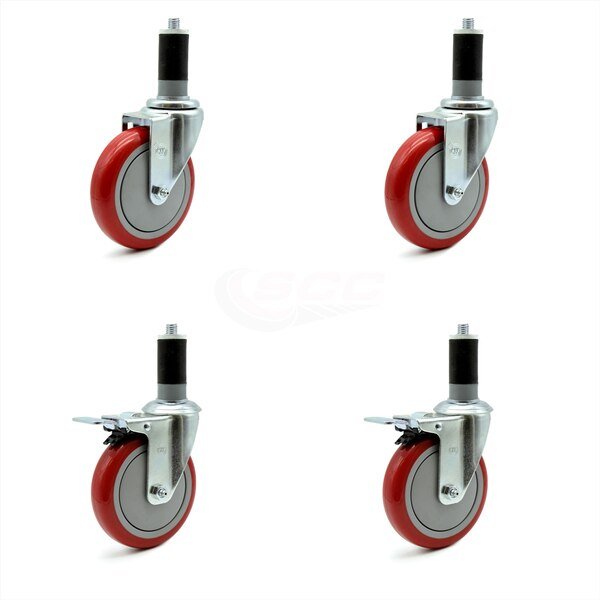 Regency Work Table Caster Replacement Set, Service Caster, Mfr#: REG-EXTTL20S514-PPUB-RED-112-2-S-2