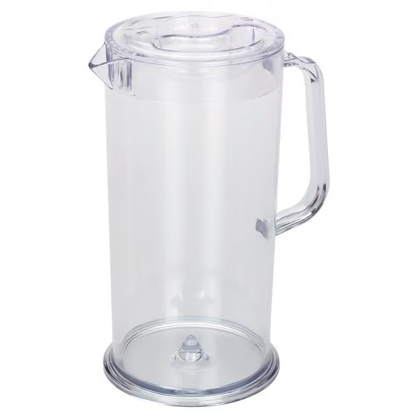 Water Pitcher with Lid, BPA-Free, 64 ounces, Clear, Dishwasher safe, Ideal Settings, Mfr#: 30164000