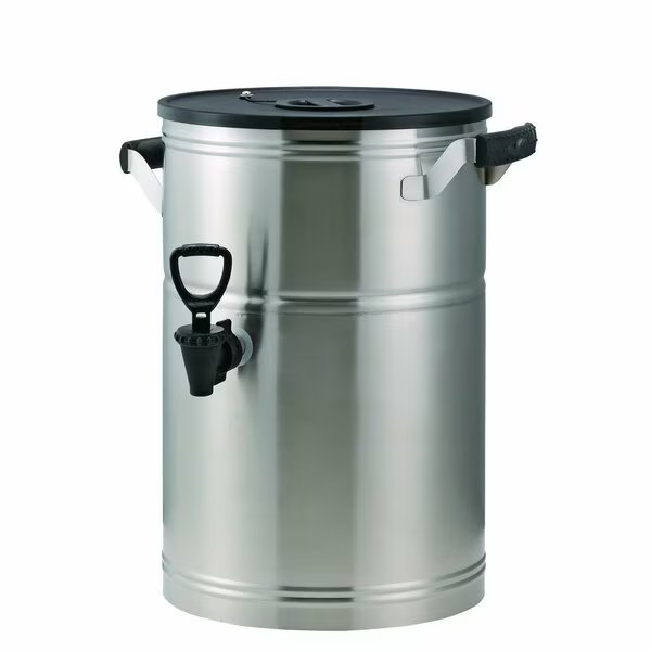 Round Commercial Tea Urn, Stainless Steel, 3 Gallon, Brushed Stainless, Service Ideas, Mfr#: ITS3GPL