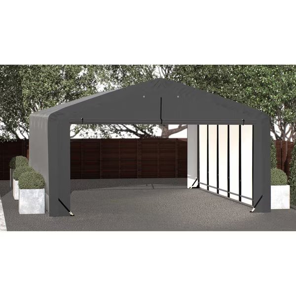 ShelterTube Wind and Snow-Load Rated Garage, 20x27x12 Gray, Shelterlogic, Mfr#: SQAADD0103C02002712