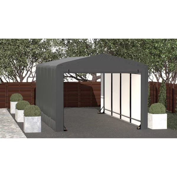 ShelterTube Wind and Snow-Load Rated Garage, 10x18x8 Gray, Shelterlogic, Mfr#: SQAACC0103C01001808