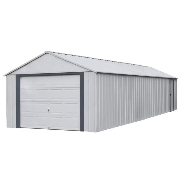 Arrow Garage, 12x31, Flute Grey and Anthracite, Arrow Storage Products, Mfr#: BGR1231FG