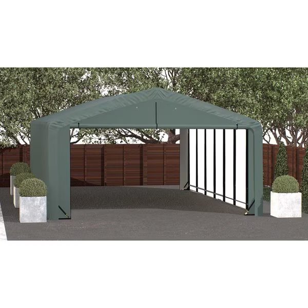 ShelterTube Wind and Snow-Load Rated Garage, 20x32x10 Green, Shelterlogic, Mfr#: SQAADD0104C02003210