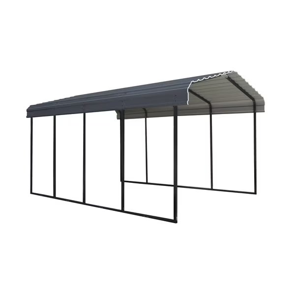 Carport, 12 ft. x 20 ft. x 9 ft. Charcoal, Arrow Storage Products, Mfr#: CPHC122009