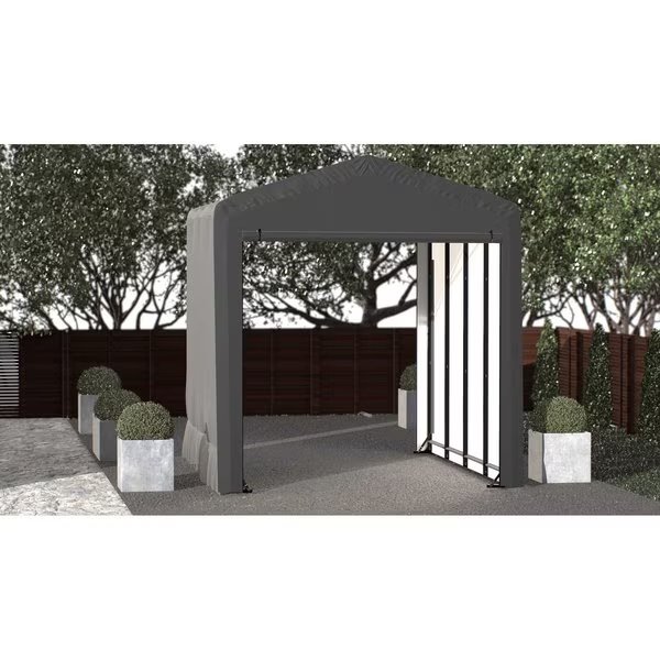 ShelterTube Wind and Snow-Load Rated Garage, 14x18x16 Gray, Shelterlogic, Mfr#: SQAACC0103C01401816