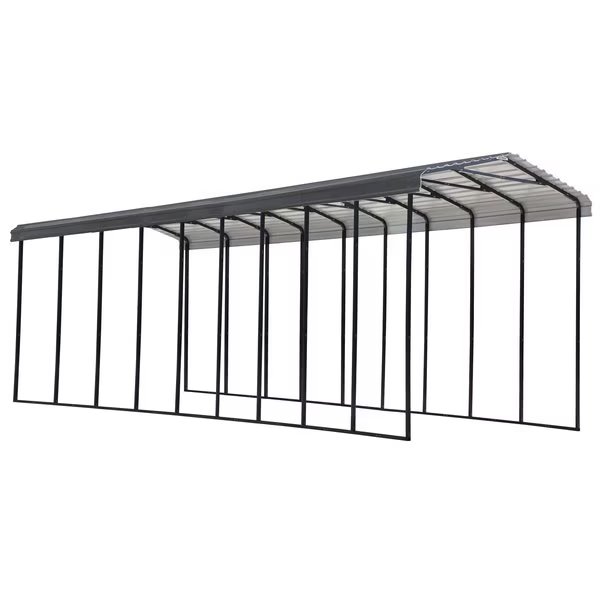 Arrow Carport, 14x42x14, Charcoal, Arrow Storage Products, Mfr#: CPHC144214