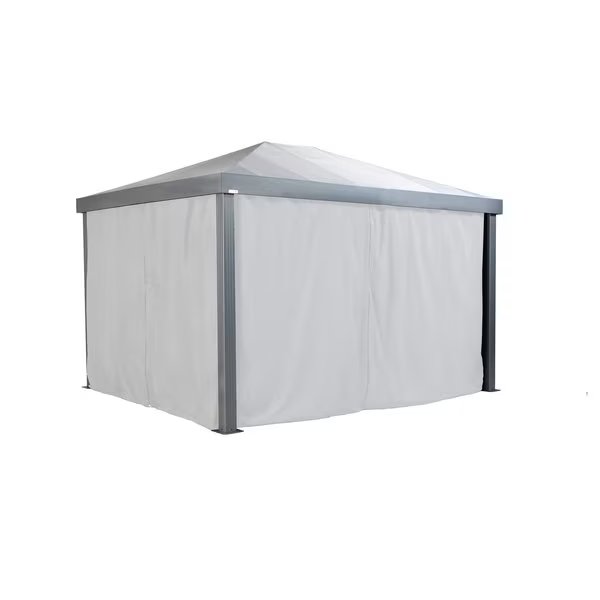 White Curtain for Monteserra Gazebo, 10 ft. x 12 ft., Poly, Sojag, Mfr#: 135-9167184