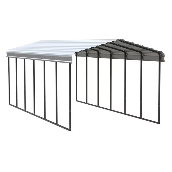 Carport, 12 ft. x 29 ft. x 9 ft. Eggshell, Arrow Storage Products, Mfr#: CPH122909