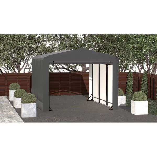 ShelterTube Wind and Snow-Load Rated Garage, 10x14x8 Gray, Shelterlogic, Mfr#: SQAACC0103C01001408