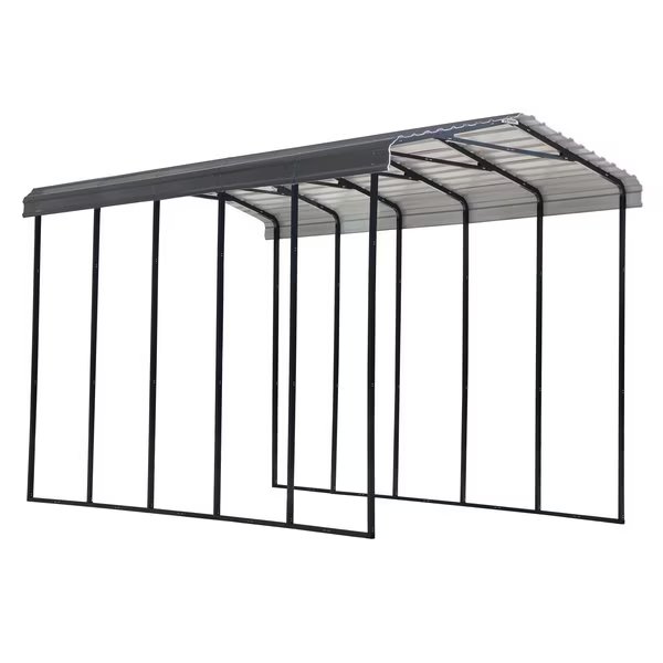 Arrow Carport, 14x24x14, Charcoal, Arrow Storage Products, Mfr#: CPHC142414