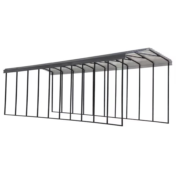 Arrow Carport, 14x47x14, Charcoal, Arrow Storage Products, Mfr#: CPHC144714