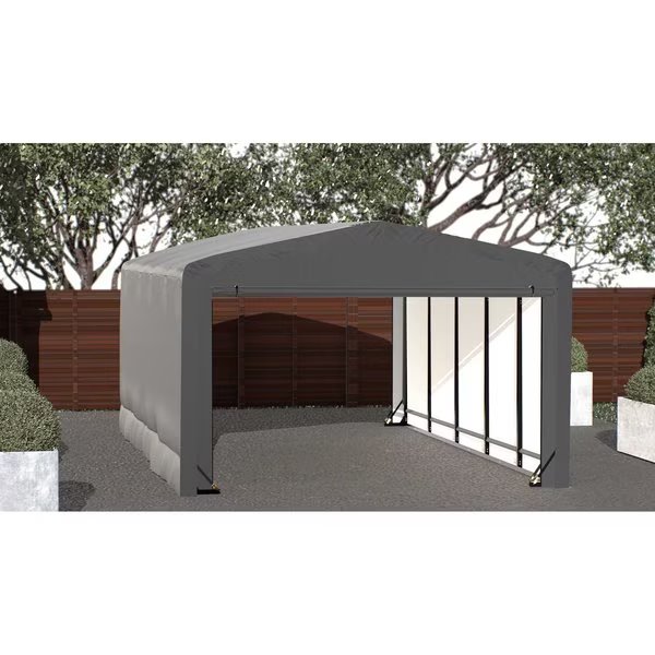 ShelterTube Wind and Snow-Load Rated Garage, 12x23x8 Gray, Shelterlogic, Mfr#: SQAACC0103C01202308
