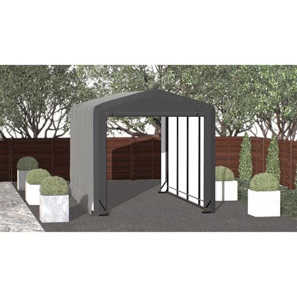 ShelterTube Wind and Snow-Load Rated Garage, 10x18x10 Gray, Shelterlogic, Mfr#: SQAACC0103C01001810