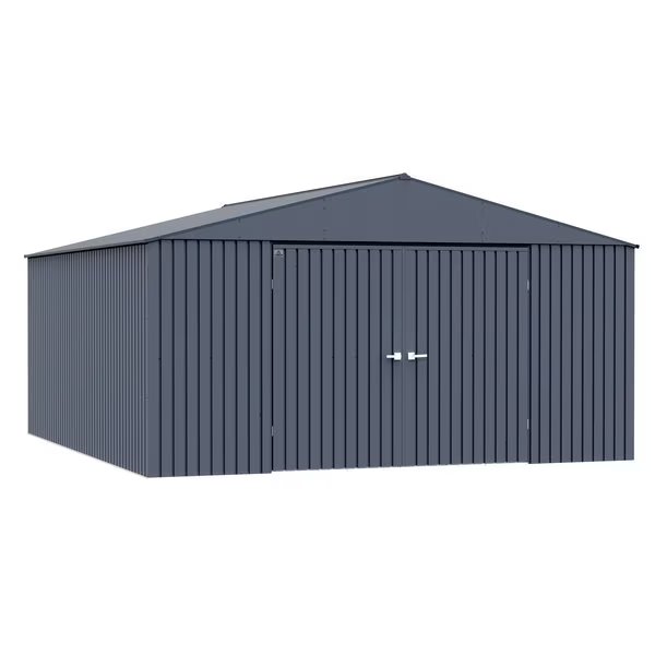 Elite Steel Storage Shed, 14x16, Anthracite, Arrow Storage Products, Mfr#: EG1416AN