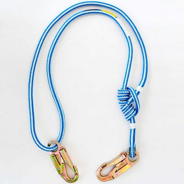 Buckstrap Lanyard 1/2 in. (13mm) Blue Streak w/Steel Snaps adjusts 4-7 ft., Rope Logic, Mfr#: 15237