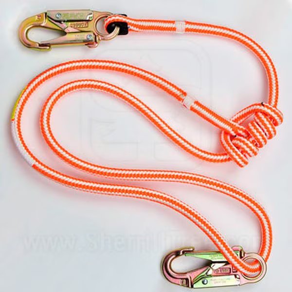 Buckstrap Lanyard 1/2 in. (13mm) Hi Vee rope w/Steel Snaps adjusts 4-7 ft., Rope Logic, Mfr#: 15238