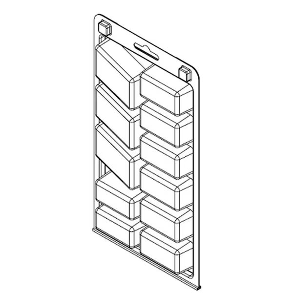 Thermoform-CLAMSHELL-#-11 COMPARTMENT-9.156-5.000-0.750-0.019-CLEAR-STOCK, Visipak, Mfr#: 2040CTM