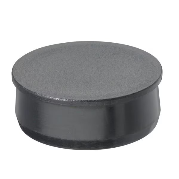 CLOSURE-ROUND PLUG-1-3/4"-HDPE-BLACK, 1000PK, Visipak, Mfr#: 578274