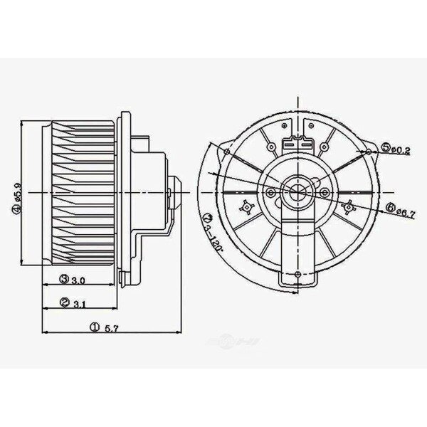 Blower Motor, 2311528, Global Parts Distributors, Mfr#: 2311528