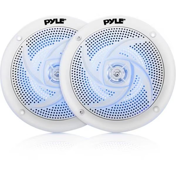 5.25" Marine Speaker Pair Led Lights, PLMRS53WL, Pyle, Mfr#: PLMRS53WL